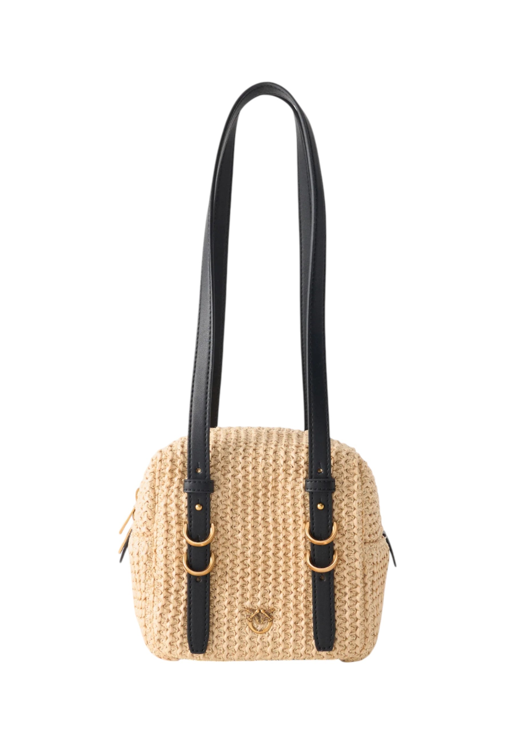 Borsa A Tracolla Donna Pinko In Rafia Cubic Bag 106465A391