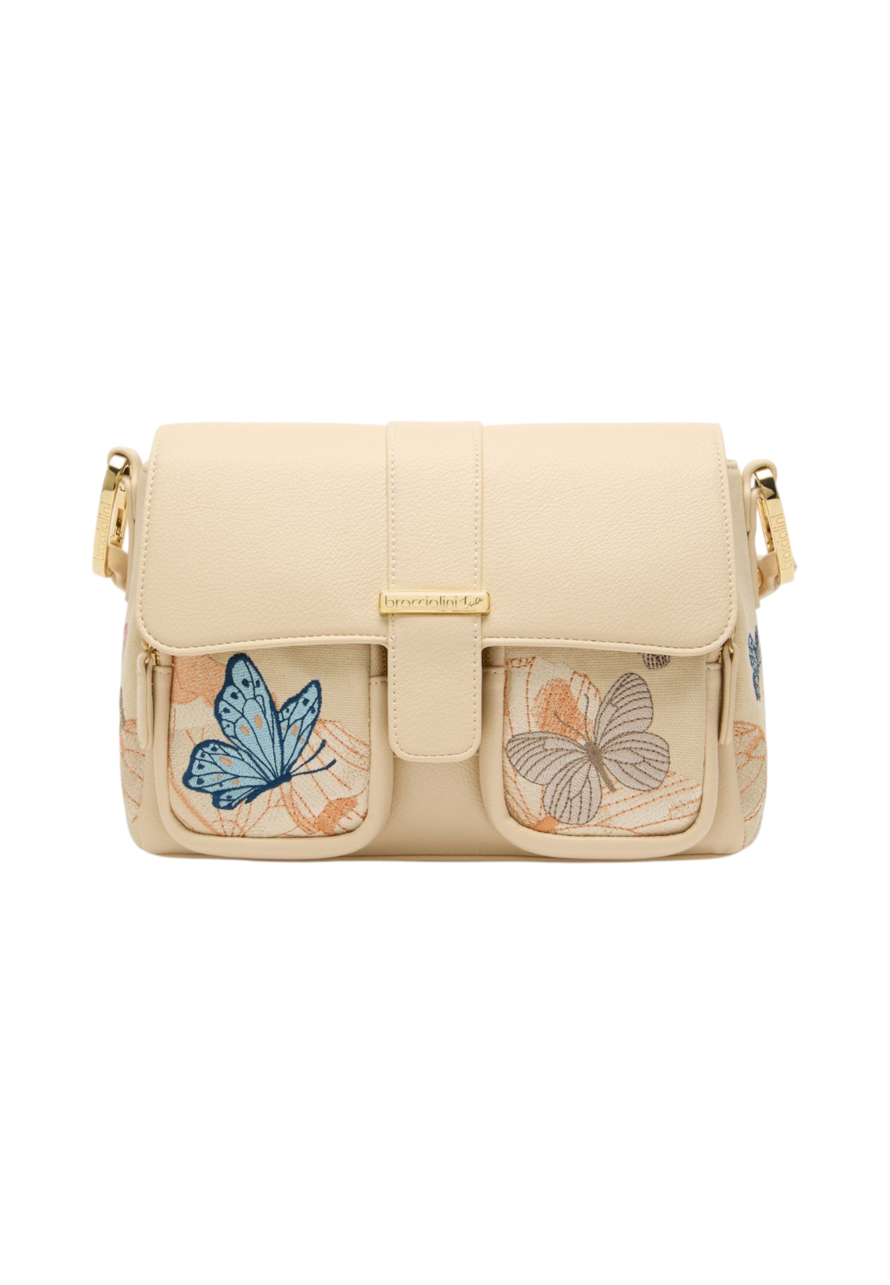 Borsa A Tracolla Donna Braccialini In mix Tessuto/Similpelle Con Ricami Esclusivi Jinny B19120TY