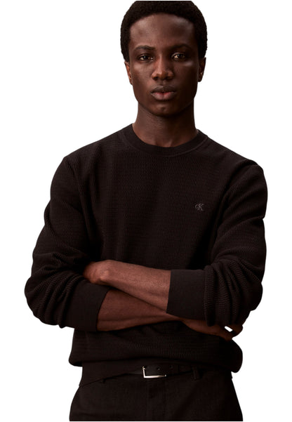 Maglione A Girocollo Uomo Calvin klein  Texture Cotton LV04LB327G
