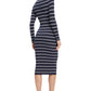 Vestito Midi Donna Guess Striped Andrea W5YK98Z2YK2
