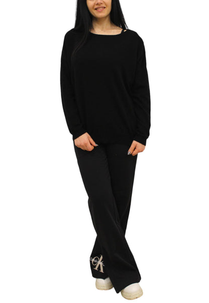 Maglione A Girocollo Donna White Wise Over In Cashmere  WW18036