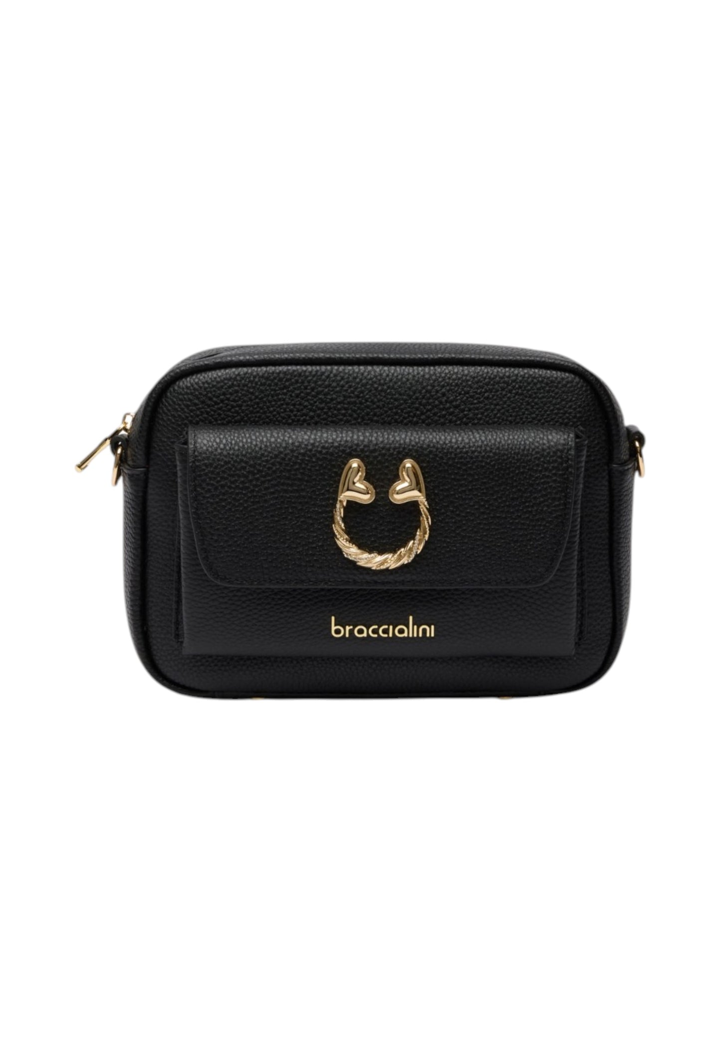 Borsa A Tracolla Donna Braccialini In Pelle Con Anello Decorativo Intrecciato Dolly B19097PP