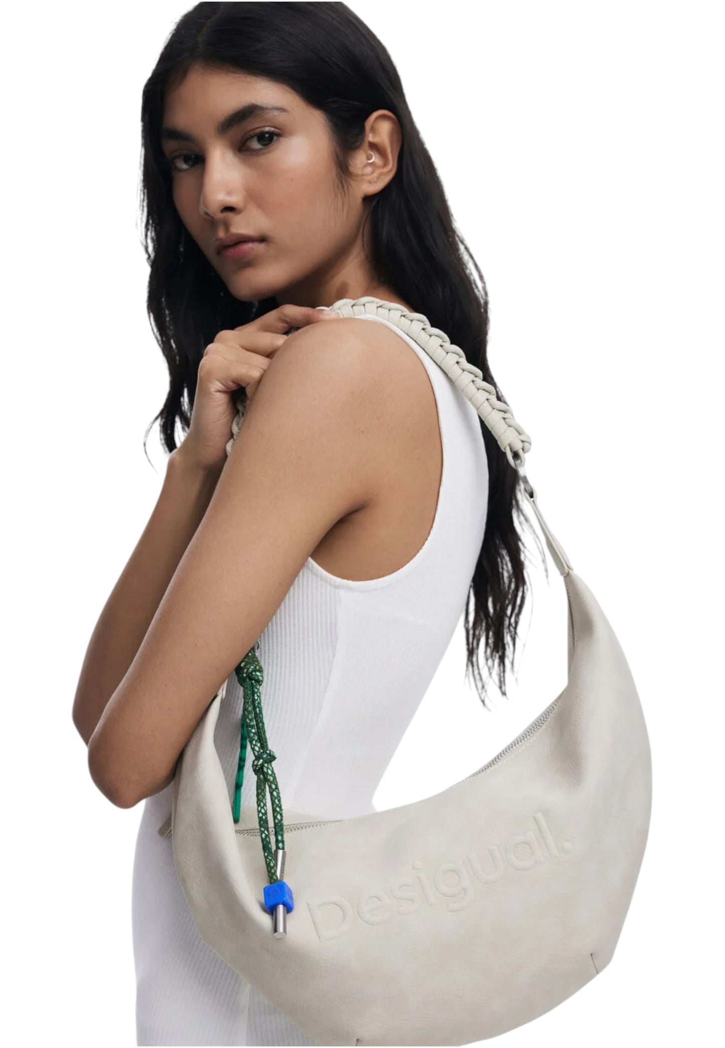 Borsa A Tracolla Donna Desigual  Bag Half Logo Zante Piedra 25WAXPB3