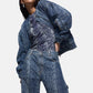 Jeans Barrel Fit Donna Liu Jo Con Stampa Pitone  UF6519D0397