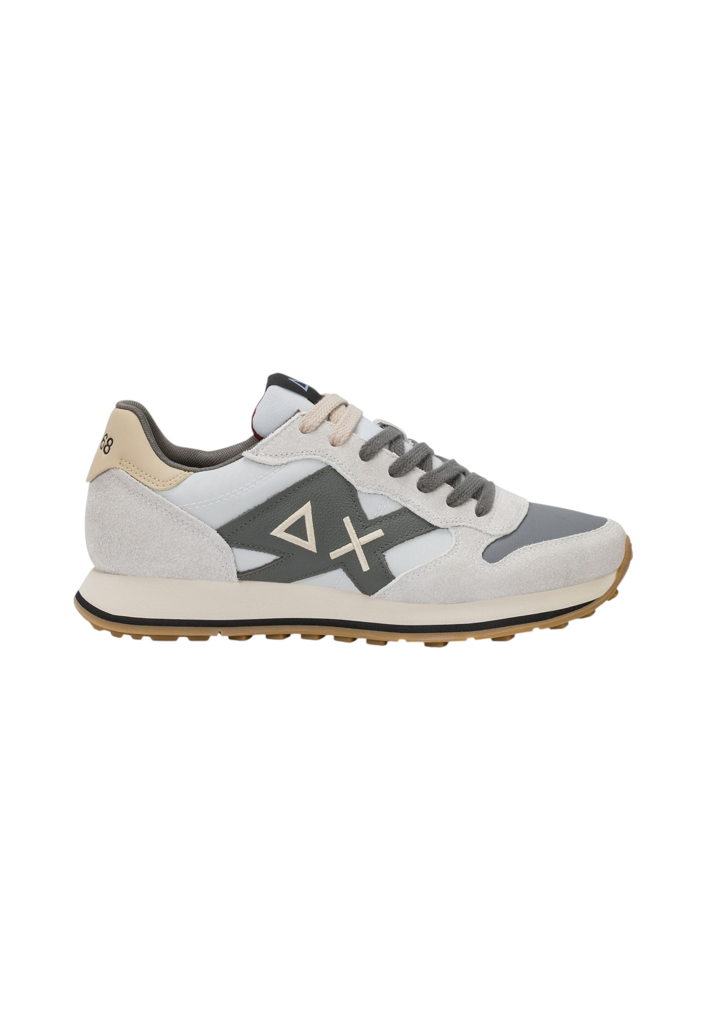Sneakers Basse Uomo Sun68 Stile Running, Nylon E Suede, Maxi Logo, Bicolor Jaki 2.0 Bicolor Z46122