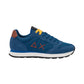 Sneakers Basse Uomo Sun68 Stile Running, Logo Ricamato, Nylon E Suede Tom Solid Z46101