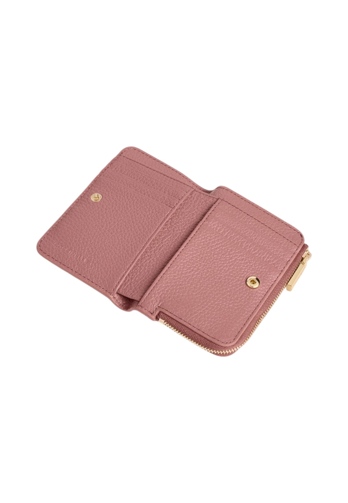 Portafoglio Con Zip Donna Coccinelle Compatto In Pelle con grana Metallic Soft E2MW511D101