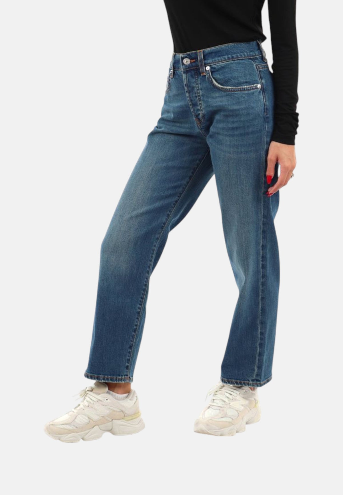 Jeans Boyfriend Fit Donna Roy Roger's Denim di cotone elasticizzato, lavaggio Stone 74 New Oskar RND492CE082906