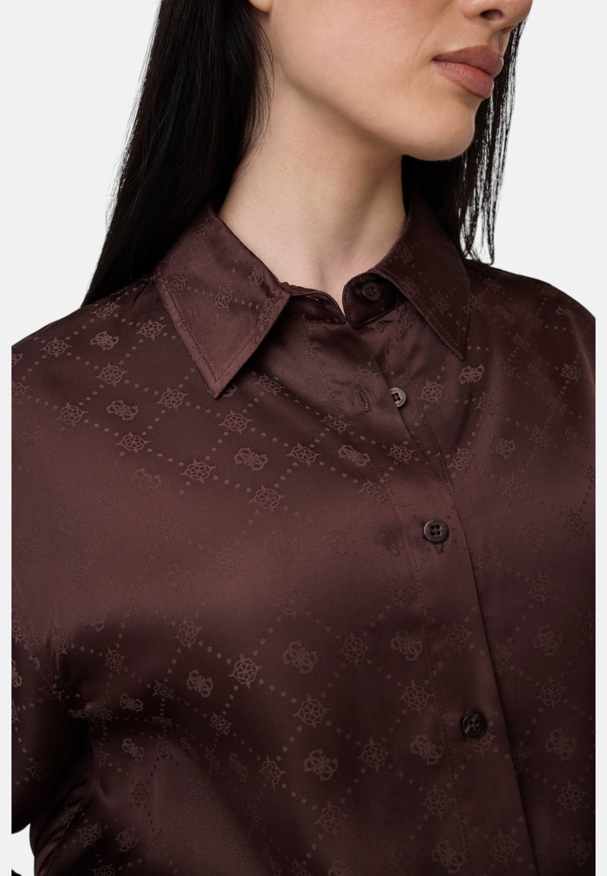 Camicia Manica lunga Donna Guess Logo Carolyn W6BH46W4236