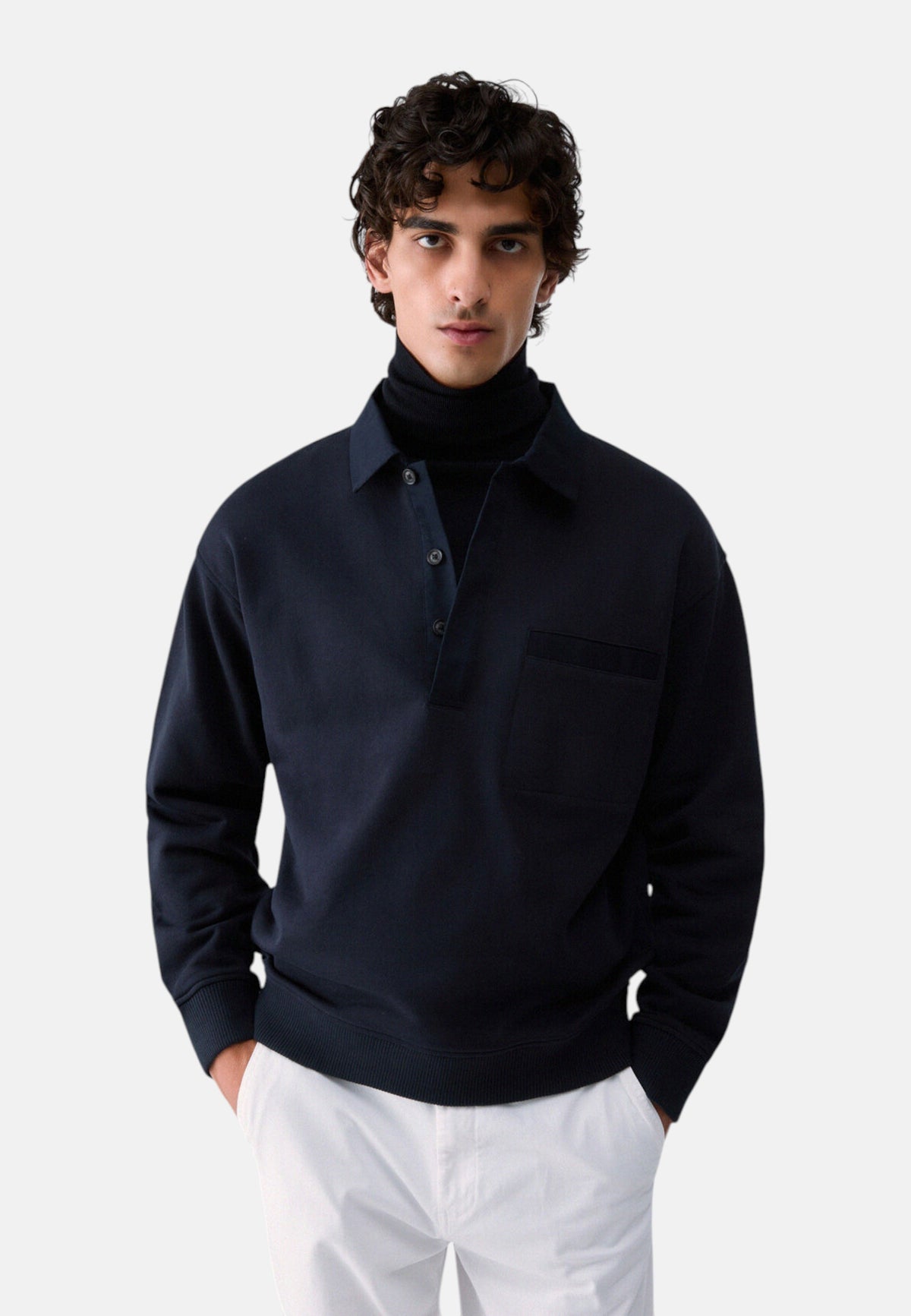 Felpa A Girocollo Uomo Liu Jo Con Collo Polo  QF6065F0946