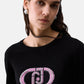 Maglione A Girocollo Donna Liu Jo Con Logo Gioiello LJ In Strass  TF6261MS63L