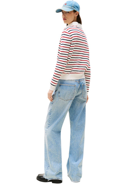 Maglione A Girocollo Donna Tommy Jeans  Tjw Essential Stripe DW0DW20159