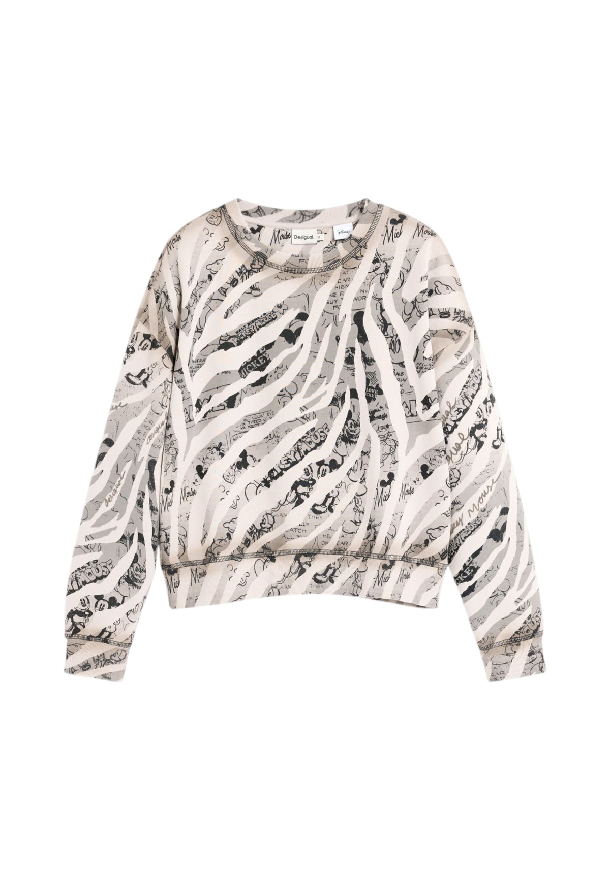 Felpa A Girocollo Donna Desigual Motivo grafico, Fit regular, Manica lunga Mickey 26WWSK10