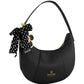 Borsa A Spalla Donna Braccialini Hobo, Singolo, Chiusura con zip, Una tasca interna portacellulare, Charm removibile con margherita e fiocco a pois, Dimensioni: 32.5 x 7 x 29 Cm Beth B19227YY