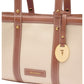 Borsa A Spalla Donna Trussardi Shopper Small In Canvas E Pelle Elba Z774E006475N