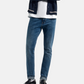Jeans Skinny Fit Uomo Gas Stone Medium Blue + 3D Wiskers Sax Zip Plus 351598030291