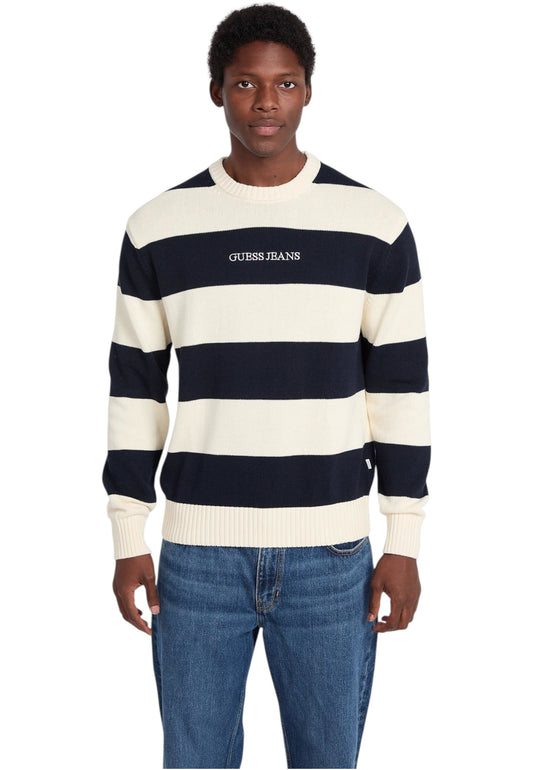 Maglione A Girocollo Uomo Guess  Gj Striped M4BR37Z3HM1