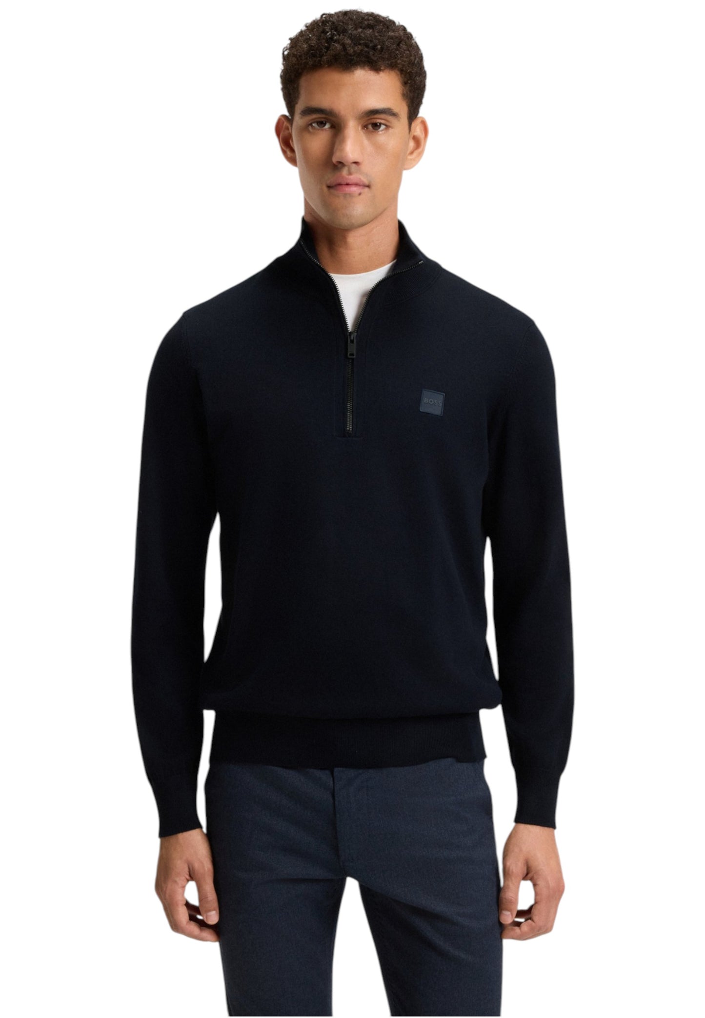 Maglione Collo Alto Uomo Boss Mezza zip Kanobix 50527585