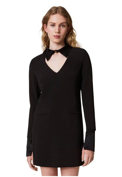 Vestito Corto Donna Twinset Con Dettagli In Raso  242TF2053