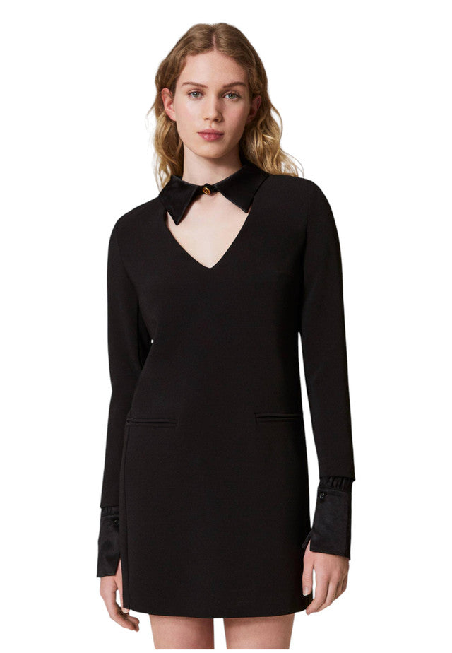Vestito Corto Donna Twinset Con Dettagli In Raso  242TF2053