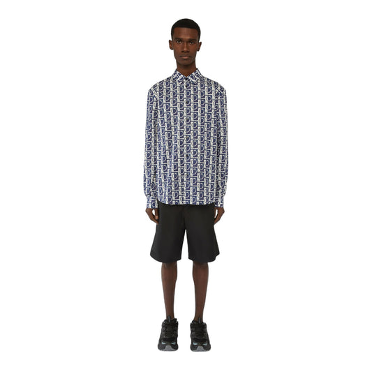 Camicia Manica lunga Uomo Trussardi  Cotton Monogram Print 52C00296-1T006314