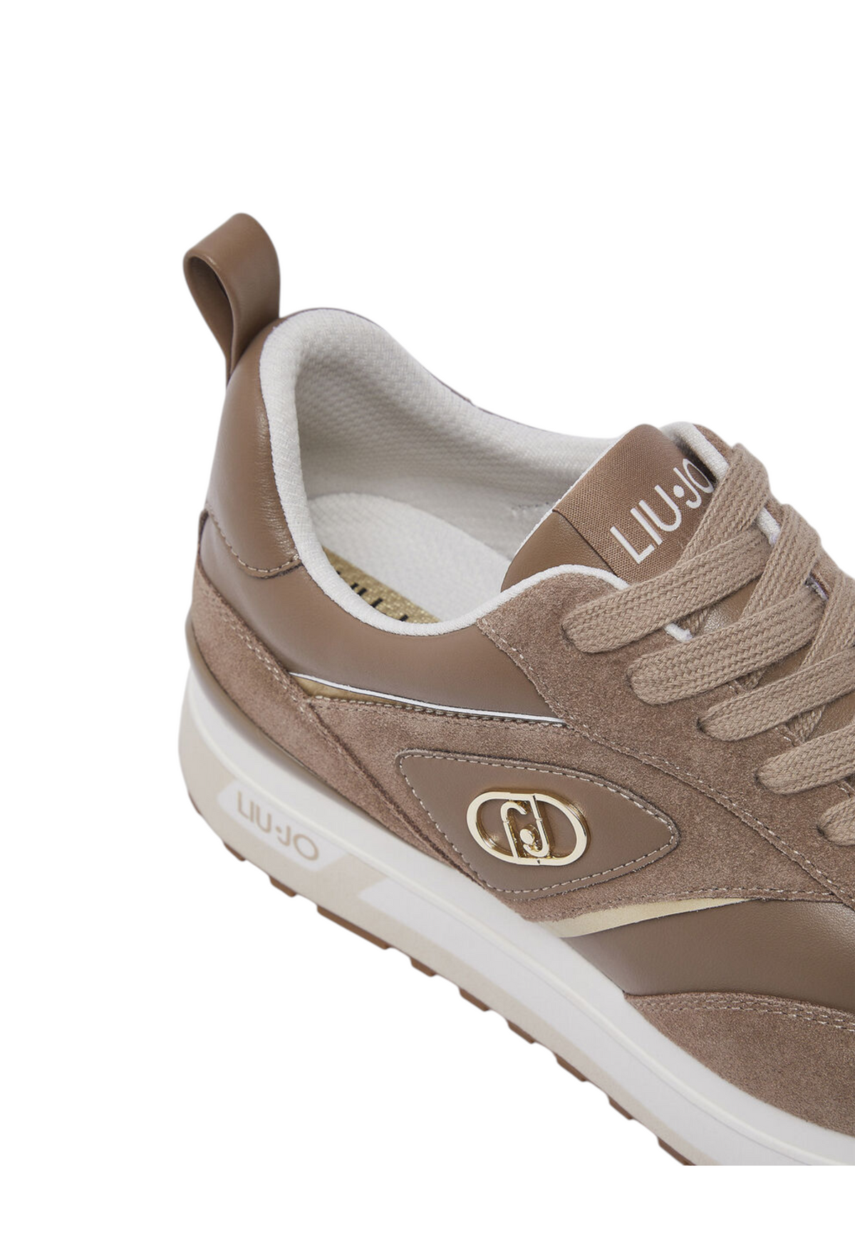 Sneakers Basse Donna Liu Jo In Pelle E Pelle Scamosciata Con Platform E Logo Laterale Liu Jo Maxi Wonder 97 BF6005PX310