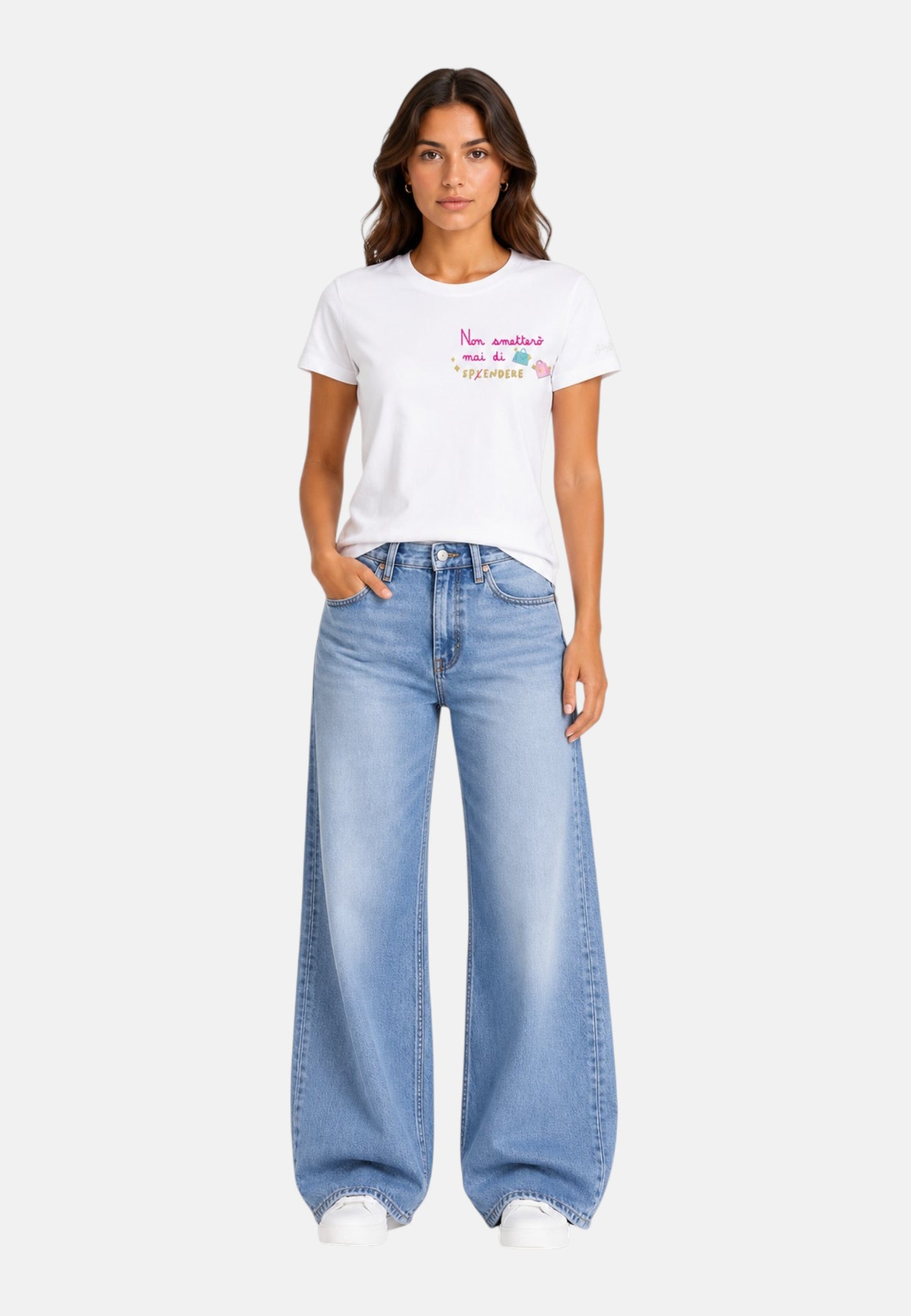 T-Shirt Manica Corta Donna Mc2 Saint Barth Non Spendere Emb Emilie EMI0001
