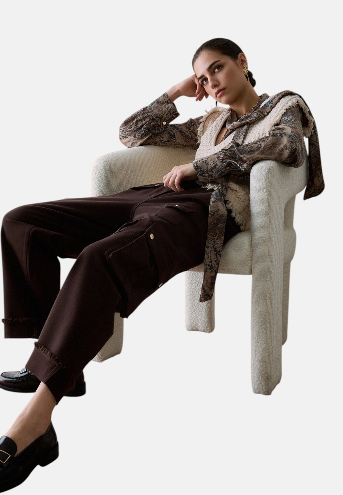 Pantaloni Cargo Donna Liu Jo Con Tasconi  CF6227T1819