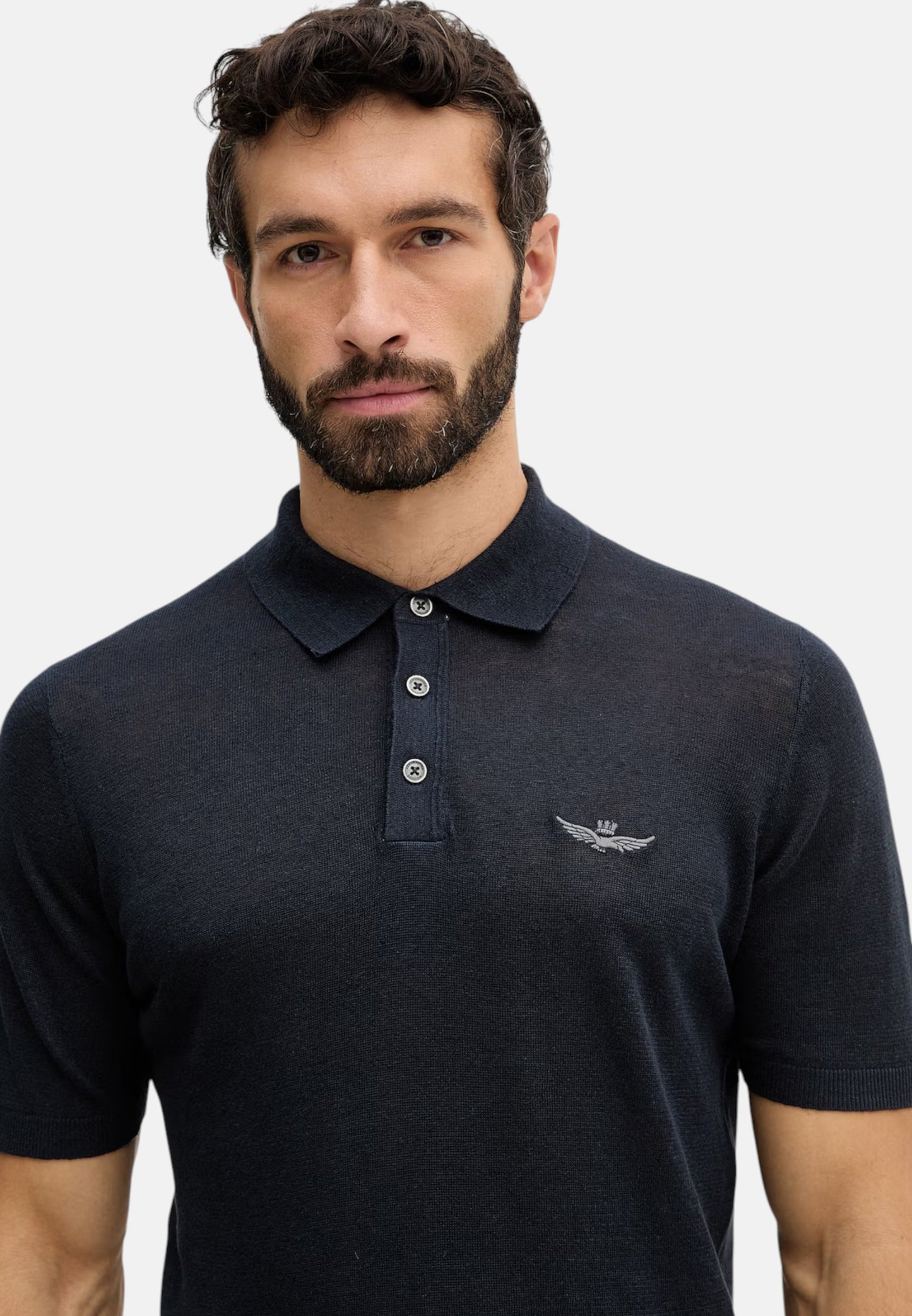 Polo Manica Corta Uomo Aeronautica Militare In Maglia Di Lino  261MA1625UL00935