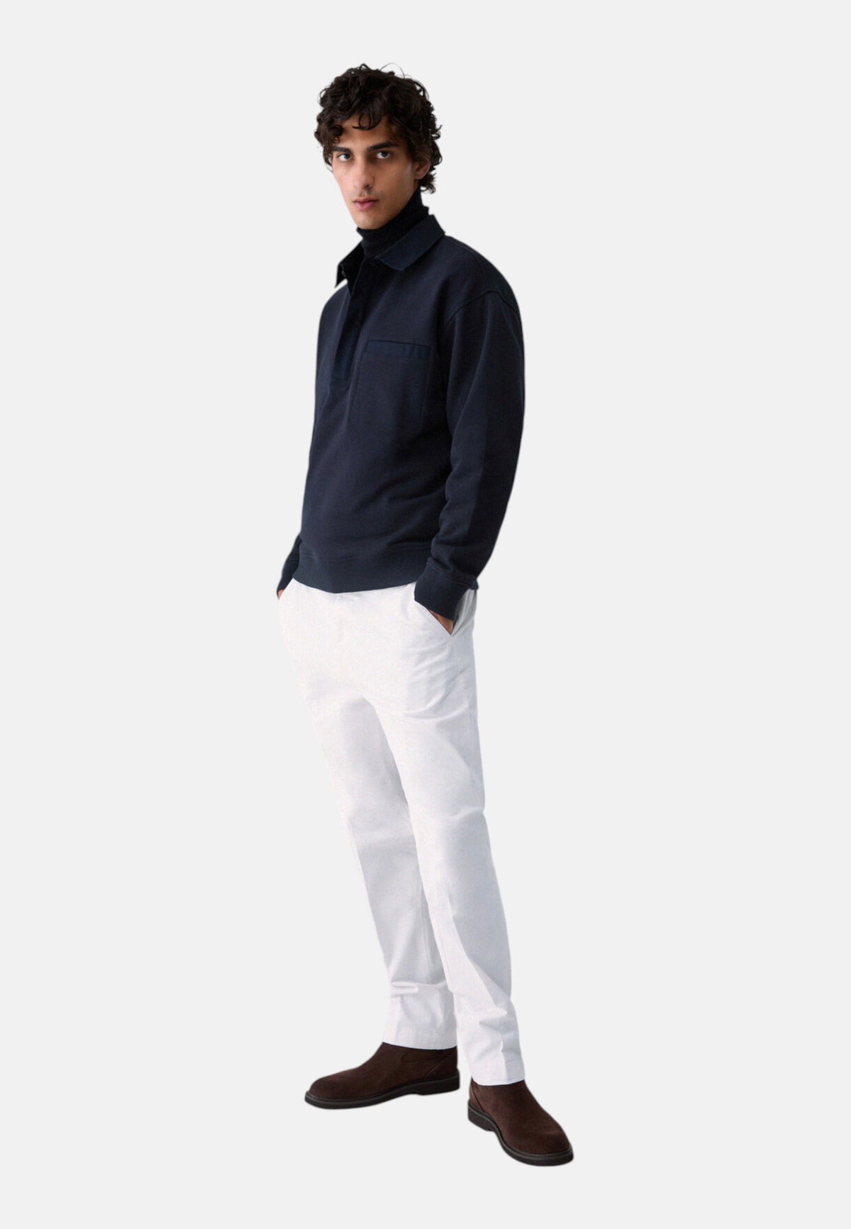 Felpa A Girocollo Uomo Liu Jo Con Collo Polo  QF6065F0946