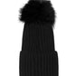 Berretto  Unisex Refrigiwear Lavorazione a coste, Risvolto, Tessuto leggermente elasticizzato, Caldo e confortevole, Pompon in pelliccia, Patch logo ricamata Snowflake Hat 26AIRA0B05508MA9083
