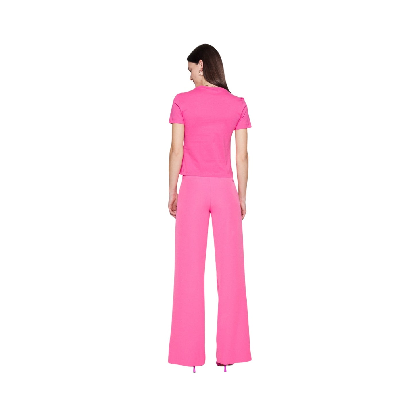 T-Shirt Manica Corta Donna Chiara Ferragni  Maxi Logomania Strass 74CBHG02CJG01