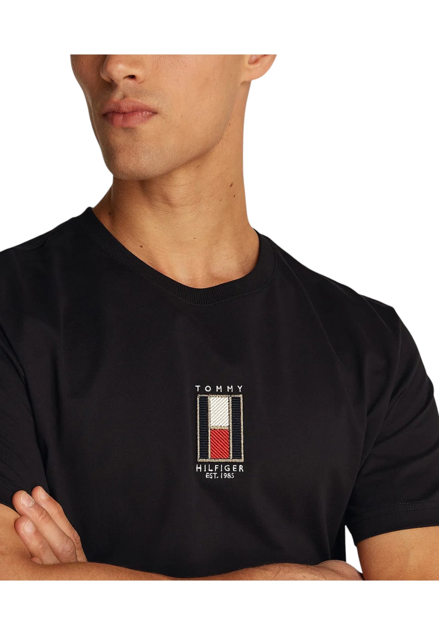 T-Shirt Manica Corta Uomo Tommy Hilfiger  Vertical Flag