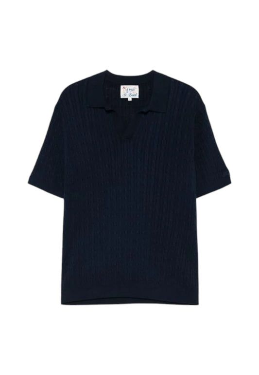 Polo Manica Corta Uomo Mc2 Saint Barth Tessuto Intrecciato Sloan