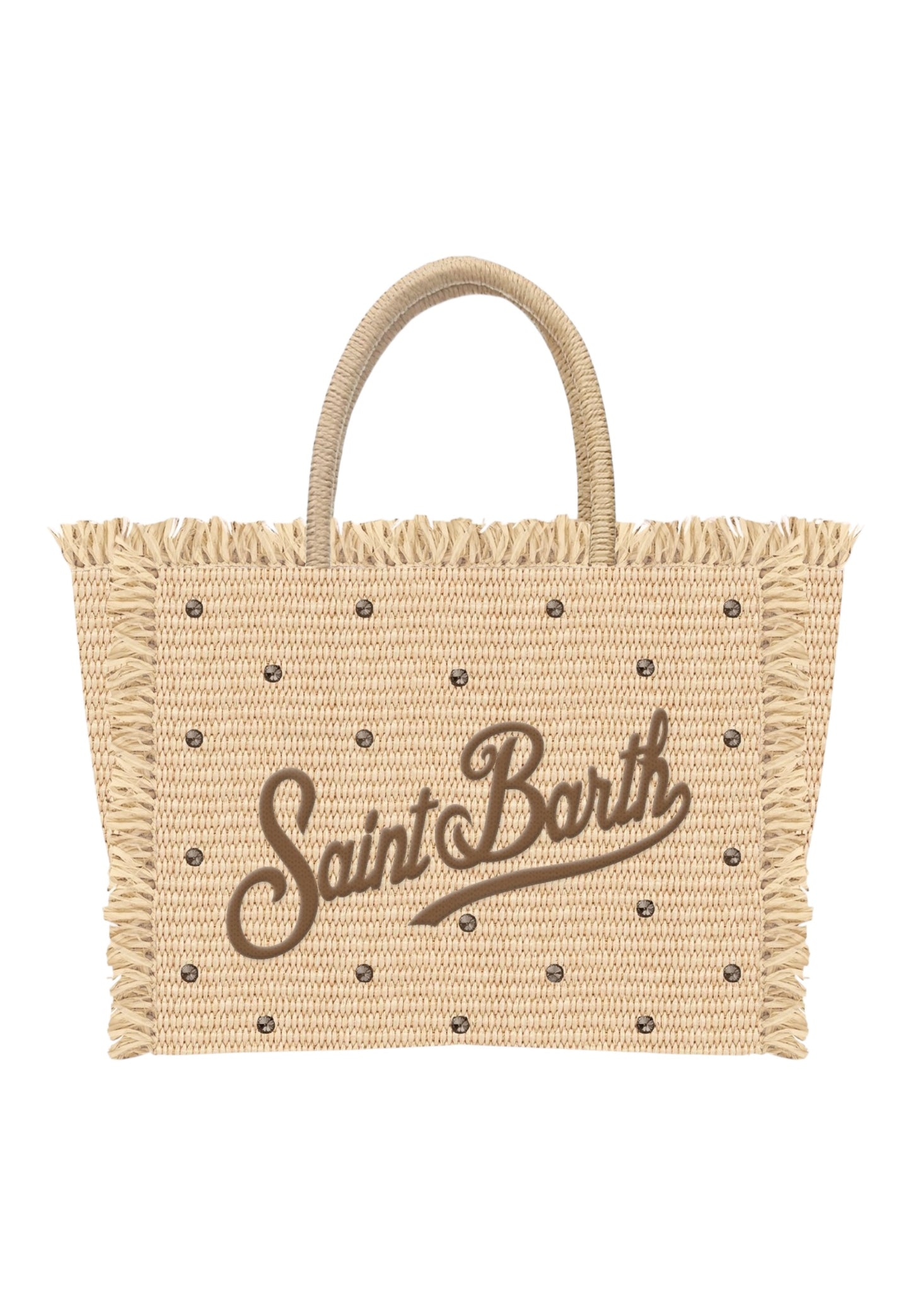 Borsa A Mano Donna Mc2 Saint Barth Strass Vanity Mini Straw N VAMI009