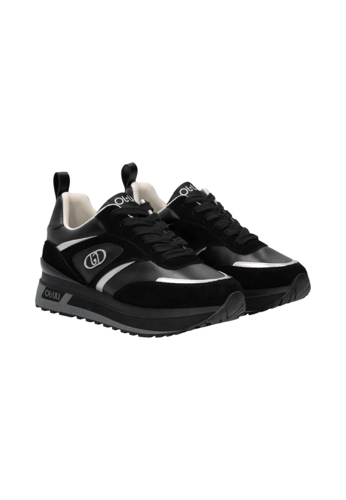 Sneakers Basse Donna Liu Jo In Pelle E Pelle Scamosciata Con Platform E Logo Laterale Liu Jo Maxi Wonder 97 BF6005PX310