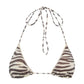 Bikini Pezzo Sopra Donna Mc2 Saint Barth Triangolo Leah Overlock - Lurex Zebra Color