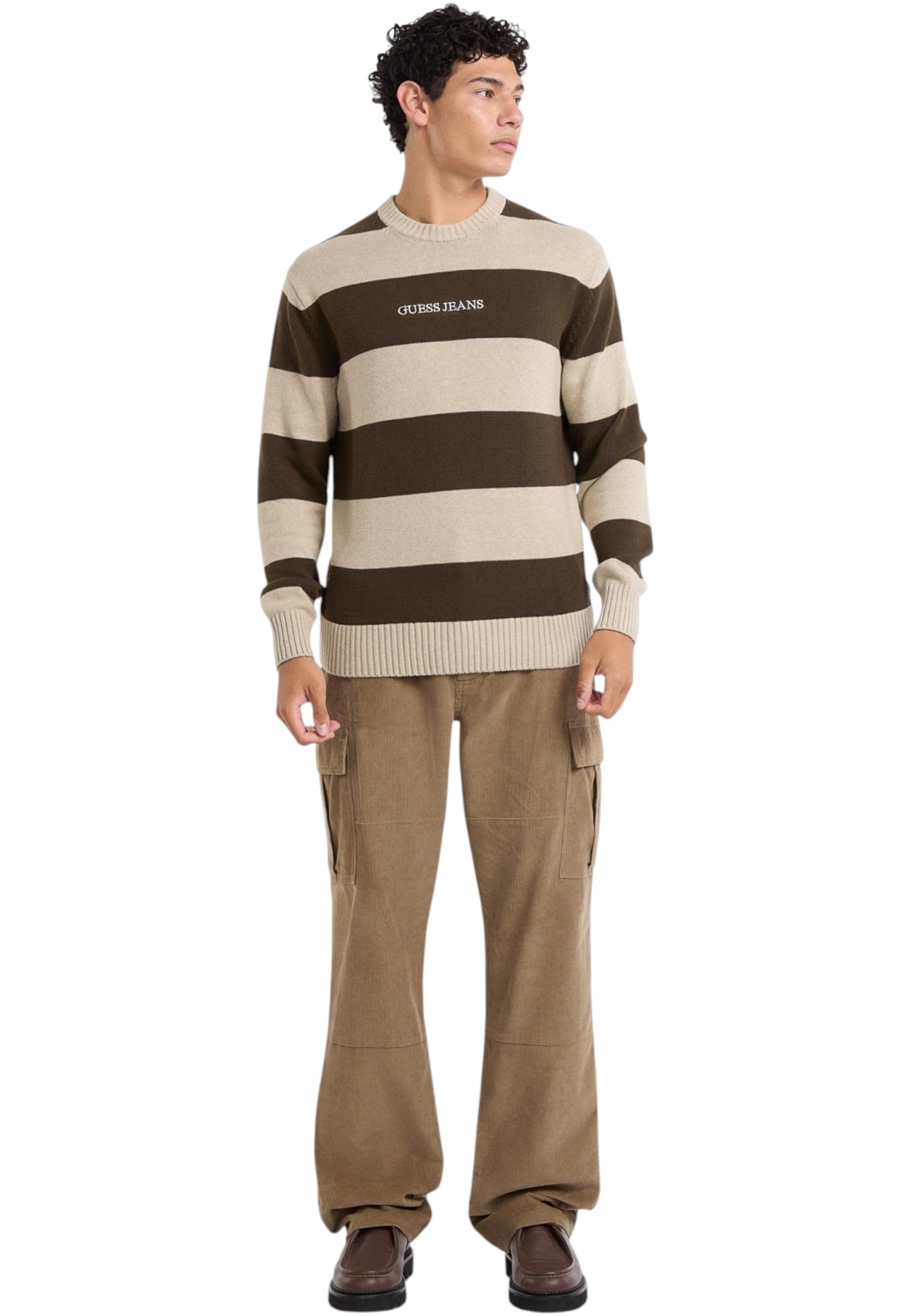 Maglione A Girocollo Uomo Guess  Gj Striped M4BR37Z3HM1