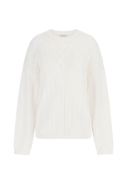Maglione A Girocollo Donna Guess  Sylvie Pointelle W5YR56Z2ZK2