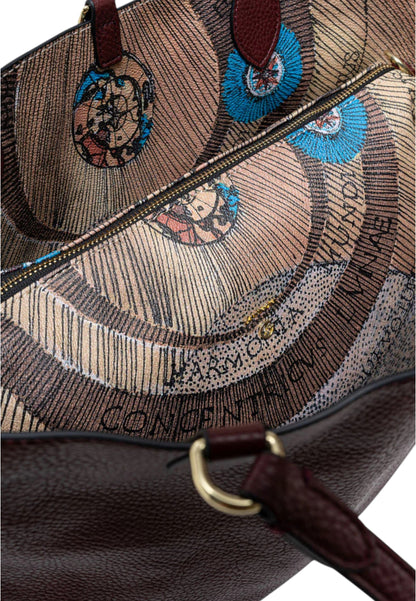 Borsa A Spalla Donna Gattinoni Large Double Handle Planetarium Reversibile BIGP58170WVW