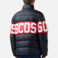 Piumino Corto Uomo Gcds Tessuto tecnico, costruzione trapuntata, imbottitura, collo alto, chiusura frontale con zip, tasche laterali, fascia logo a contrasto, fondo e polsi elasticizzati Band Logo Puffer Jacket Z0MLQA110T258