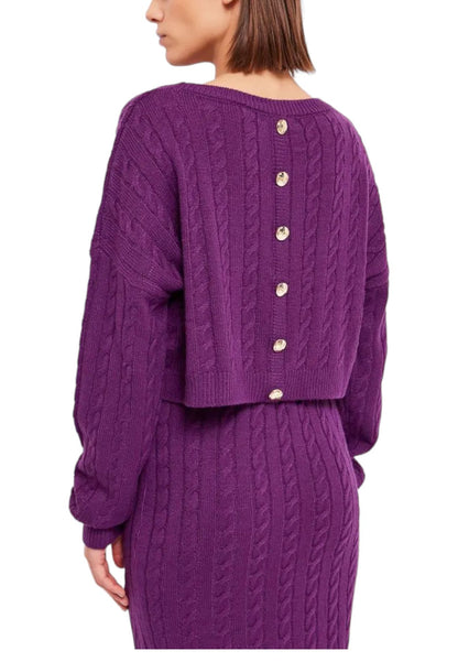 Maglione Scollo A Barca Donna Denny Rose Con Bottoni Dietro  321ND53002