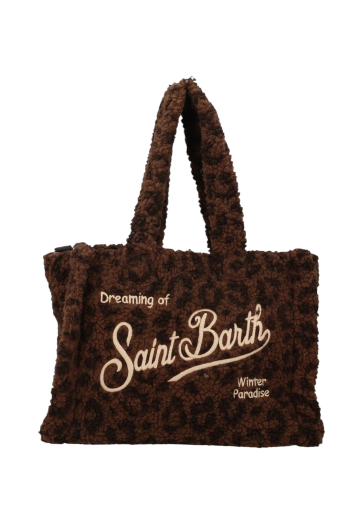 Borsa A Mano Donna Mc2 Saint Barth Logo Sul Davanti, Doppi Manici, La Stampa Leopardata Colette Teddy COL0032-DARK-LEOPARD