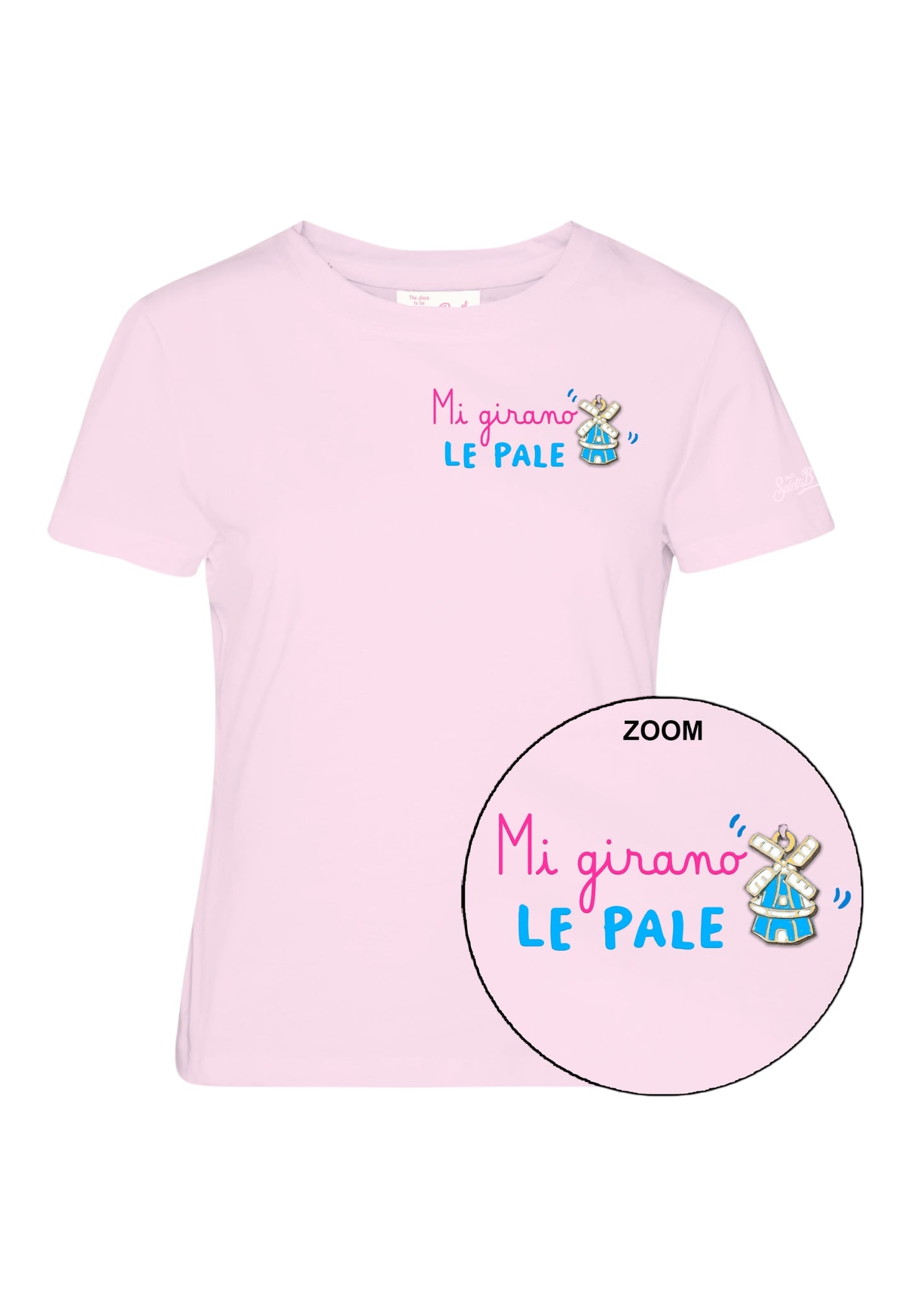 T-Shirt Manica Corta Donna Mc2 Saint Barth Girano Pale Charm Emb Emilie EMI0001
