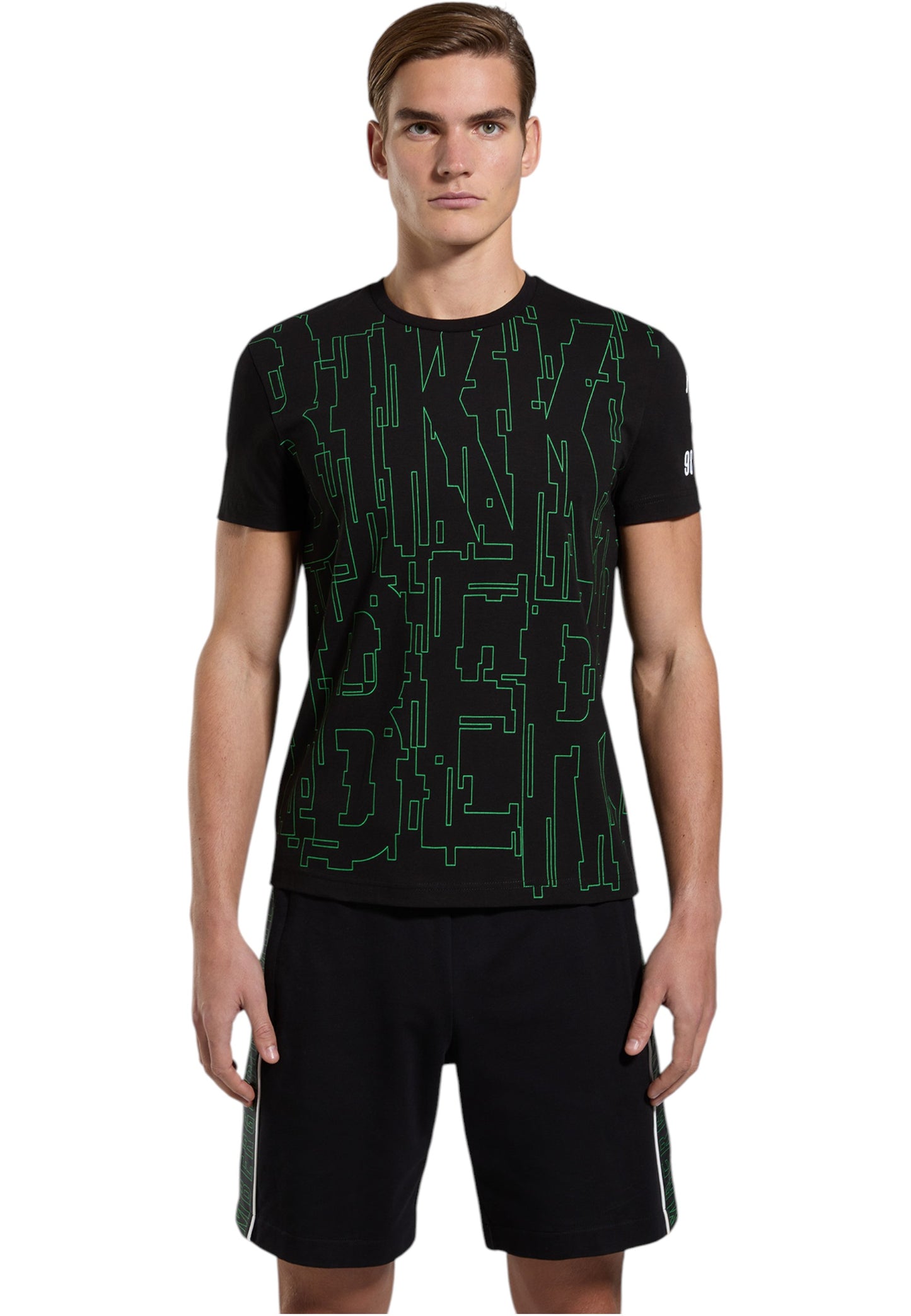 T-Shirt Manica Corta Uomo Bikkembergs Stampa Optical