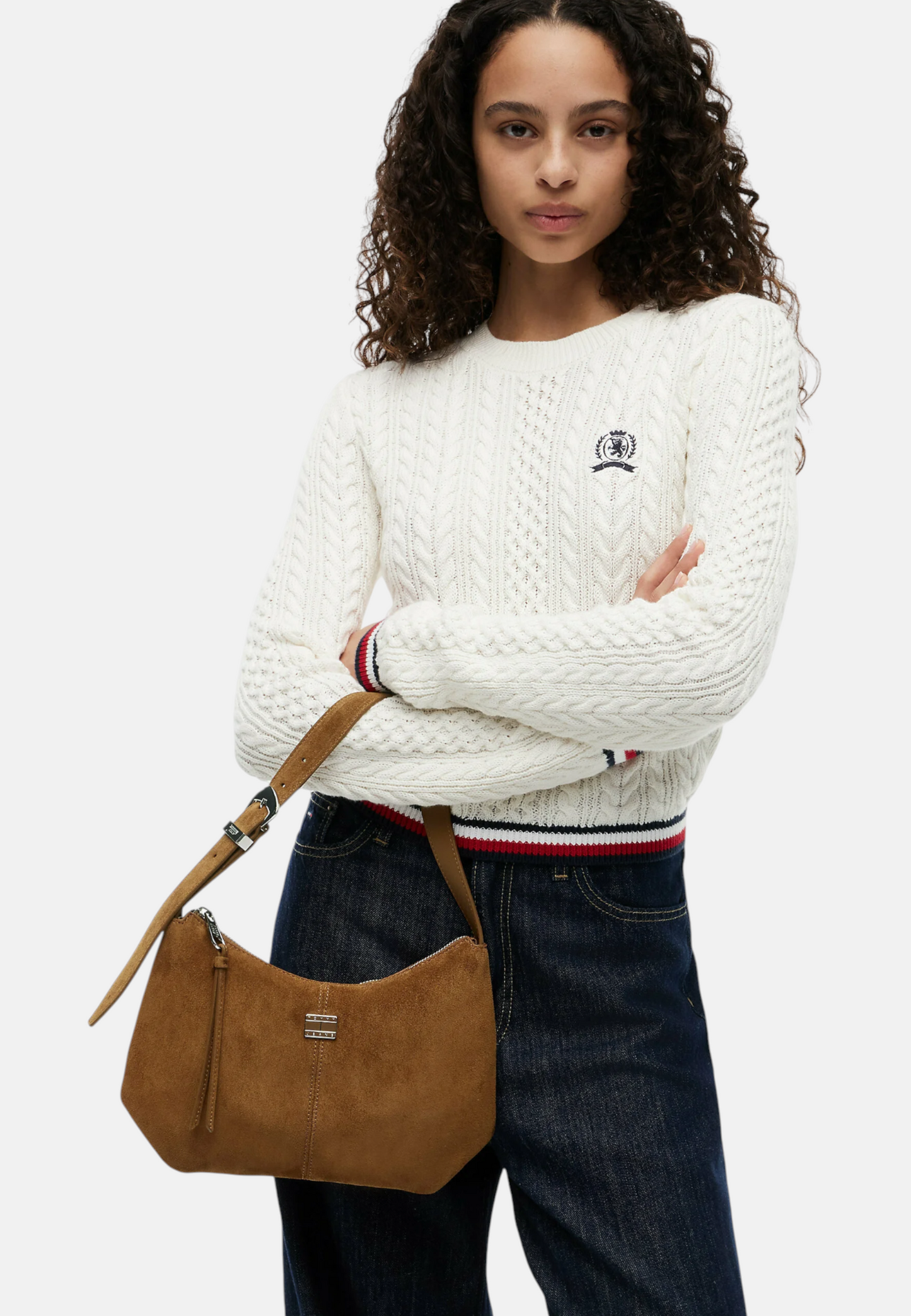 Borsa A Spalla Donna Tommy Jeans Shoulder Bag Tjw Slouchy Suede AW0AW18859