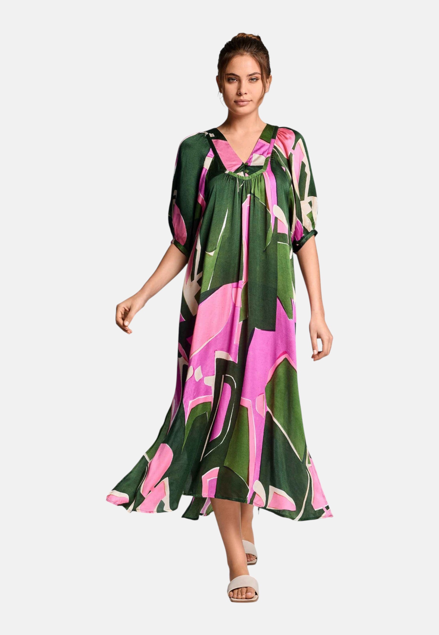 Vestito Lungo Donna Iconique Caftano Puffy Sleeves Helena IC26-101