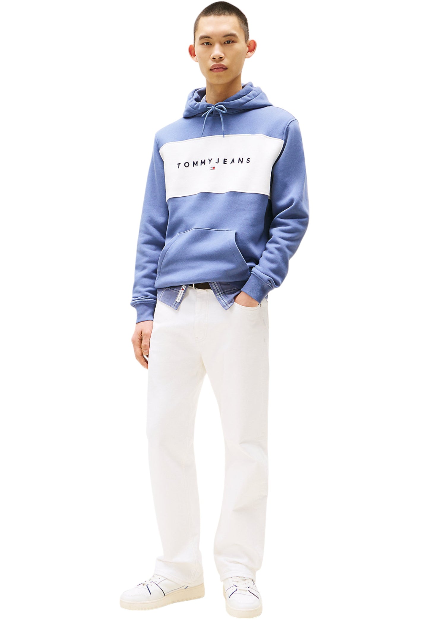 Felpa Con Cappuccio Uomo Tommy Jeans  Tjm Regular Cblk Linear DM0DM21932
