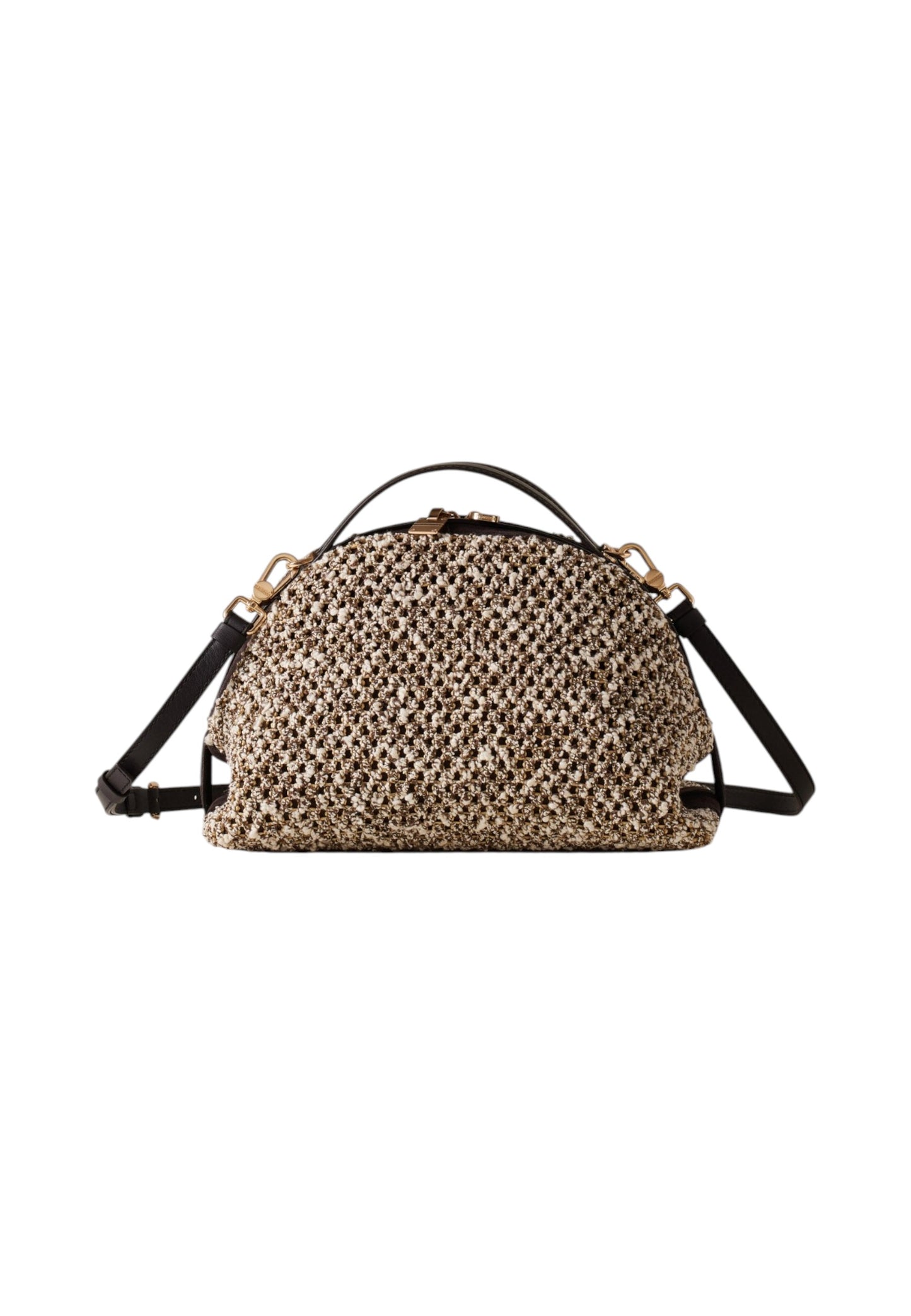 Borsa A Mano Donna Borbonese BaulettoSmall In Tessuto A Rete Con Tracolla Sexy 910103800383