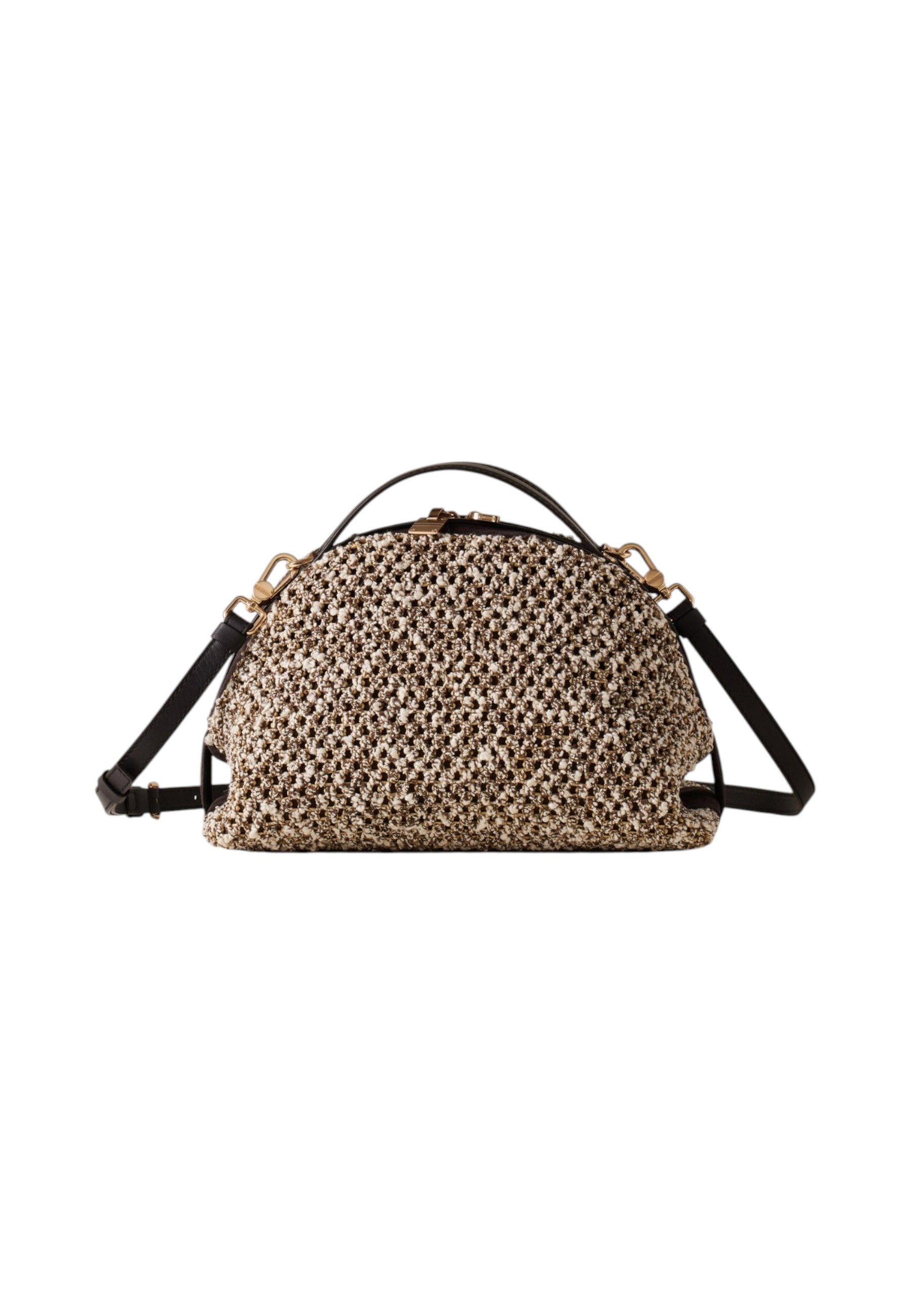 Borsa A Mano Donna Borbonese BaulettoSmall In Tessuto A Rete Con Tracolla Sexy 910103800383